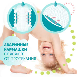 Трусики-подгузники LOVULAR HOT WIND M 6-10 кг, 46 шт/уп 16