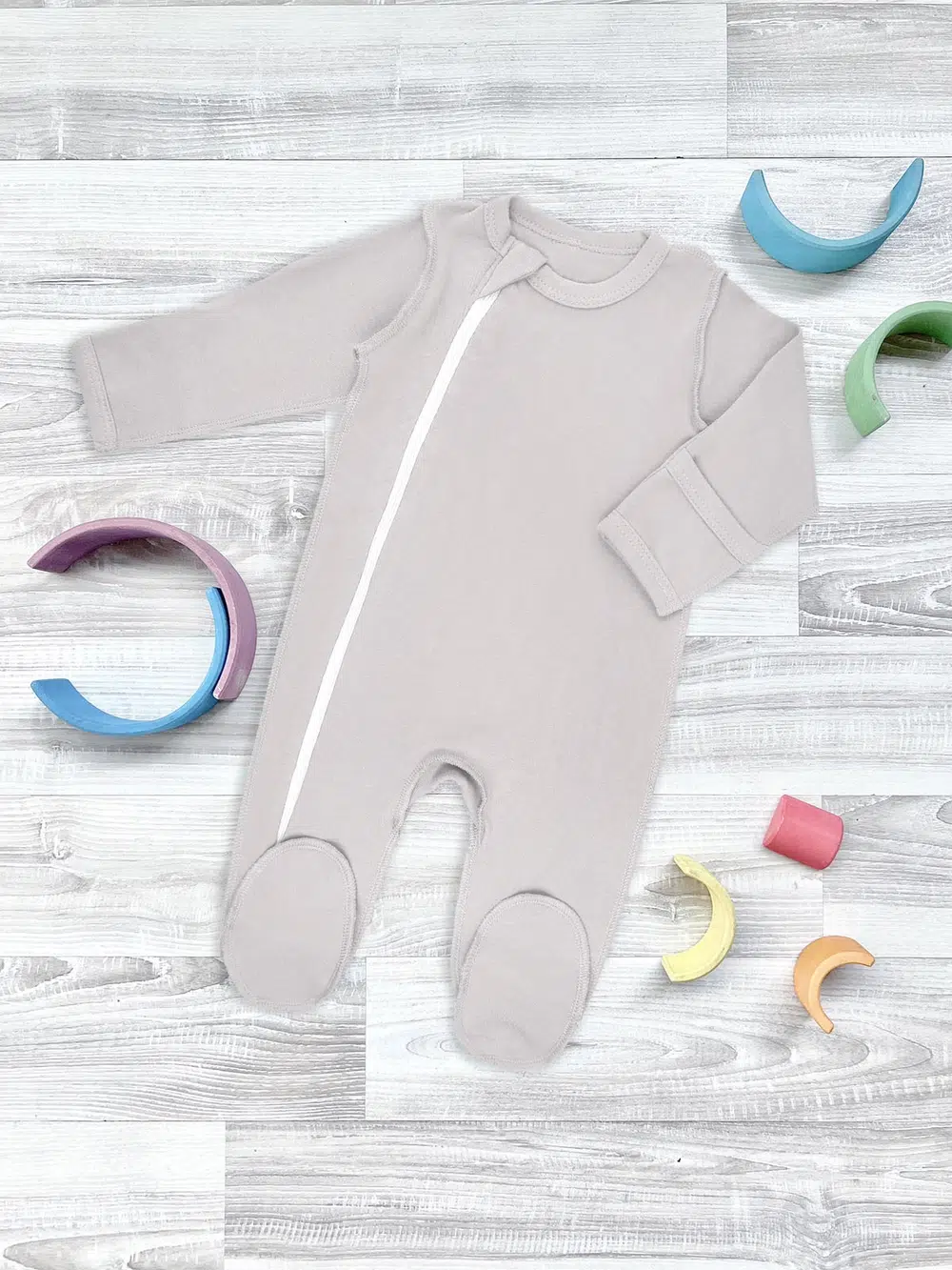 Комбинезон Mjolk Sleep and Play White Sand, швы наружу 1