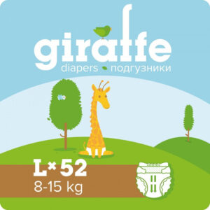 Подгузники LOVULAR GIRAFFE L 8-15кг, 52 шт/уп 17