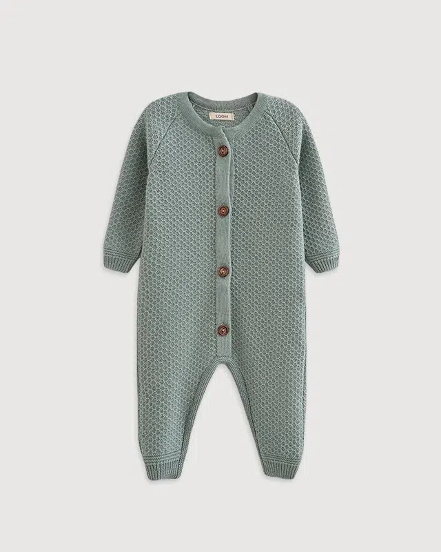 Комбинезон детский Loomknits Серо-зеленый W058N 1