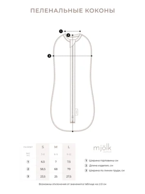 Пелёнка-кокон Mjolk 3-6кг 9