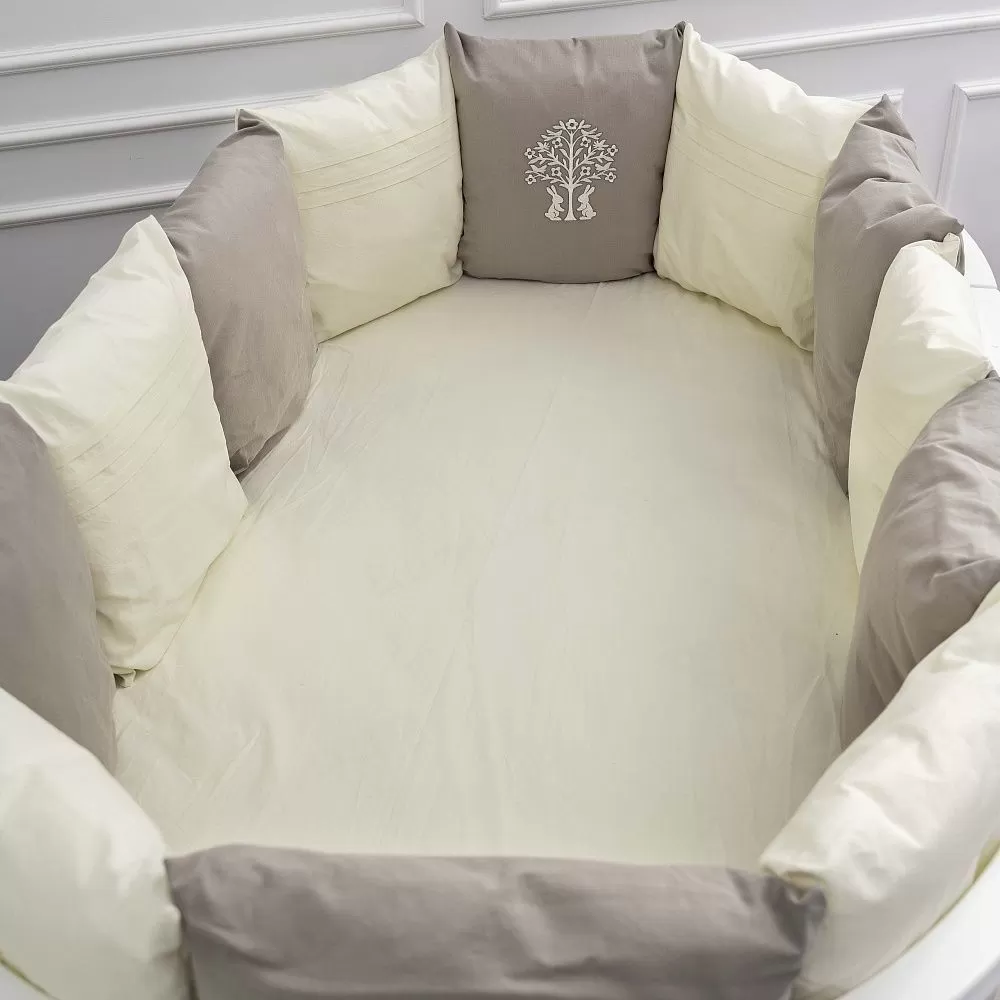 Комплект из 6 предметов для овальной и прямоугольной кроватки "Organic baby cotton" 5