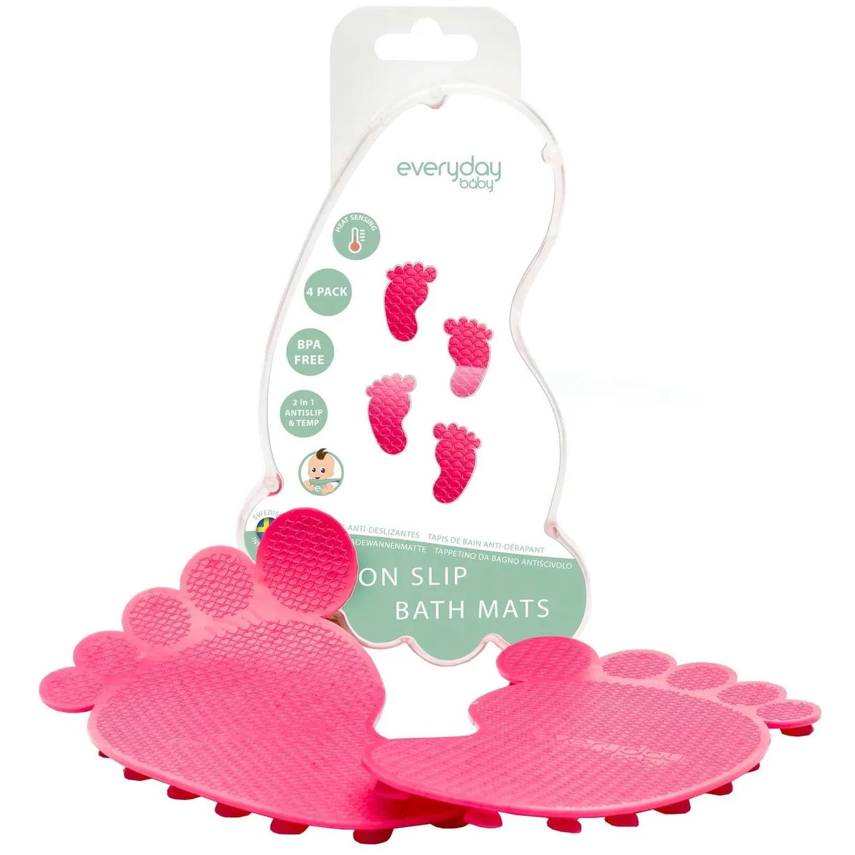Антискользящие коврики для ванной с индикатором температуры Everyday baby 1