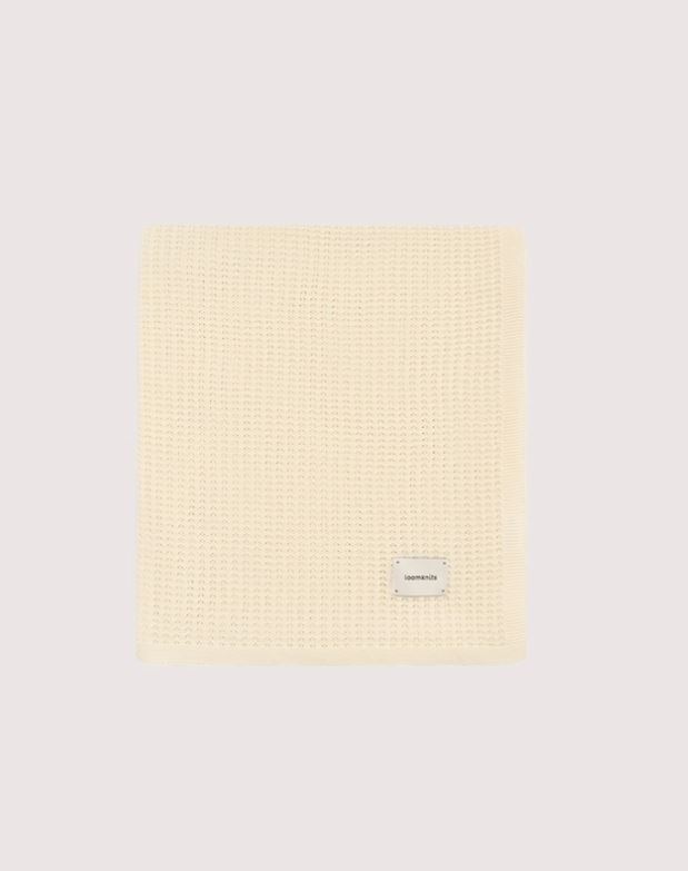 Плед детский Loomknits (100х100 см, Экрю) 1