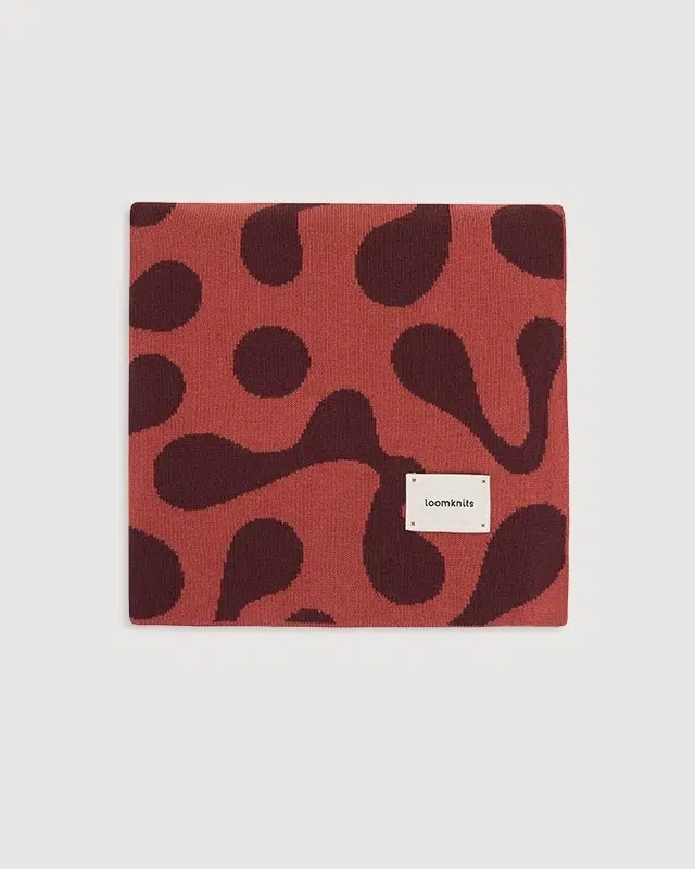 Плед детский Loomknits Корица-бордо (100х100 см) 1