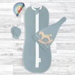 Комплект_для_новорожденного_Baby_Blue_сайт Комплект для новорождённого Mjolk (пеленальный кокон, шапочка, антицарапки)(3-6 кг) 3