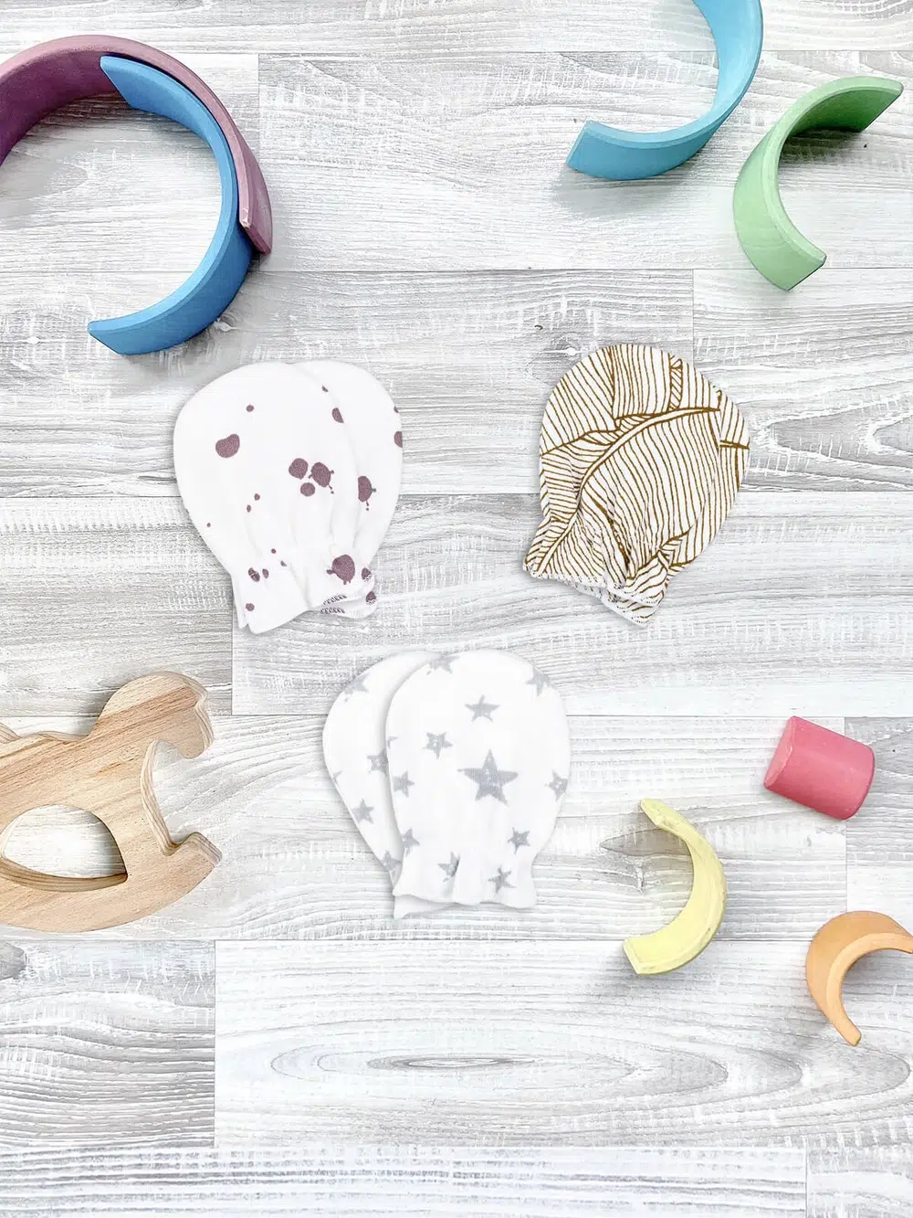 Рукавички антицарапки Mjolk сет из 3х пар 1