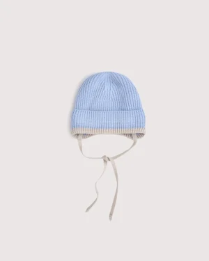 Шапка детская Loomknits на завязках (Небесный) 3