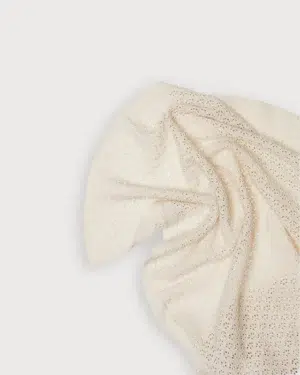 Плед детский Loomknits Топленое молоко ажурный (100x100) 4