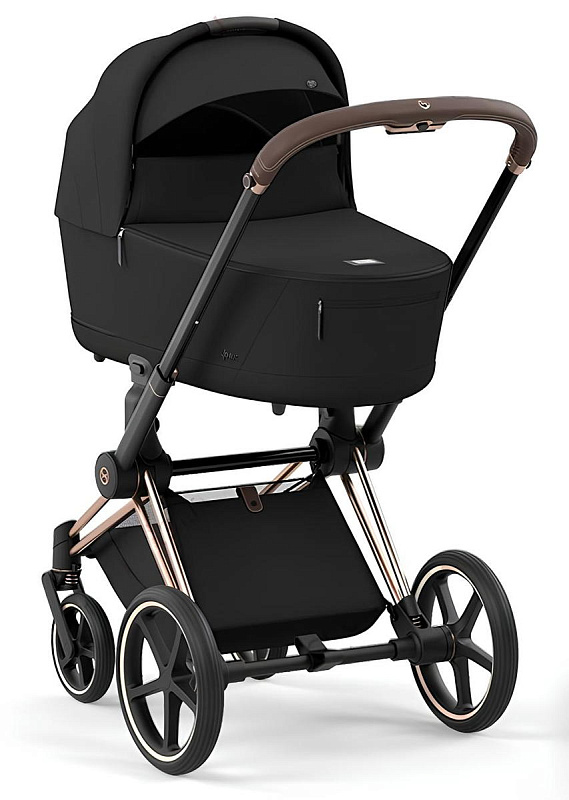 Коляска 2 в 1 Cybex Priam IV Sepia Black рама Rosegold 1