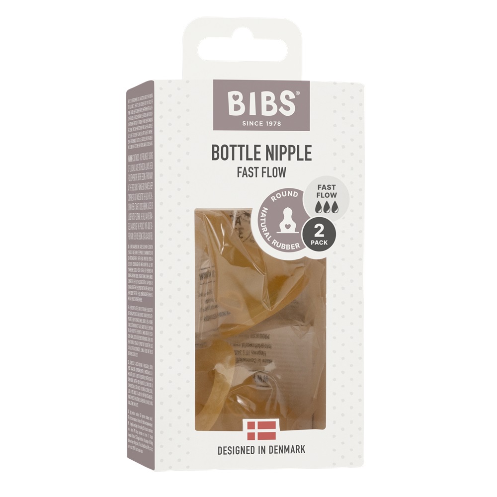 Соски сменные для бутылочек Bibs Bottle Nipple 2 Pact - быстрый поток (2шт) 3