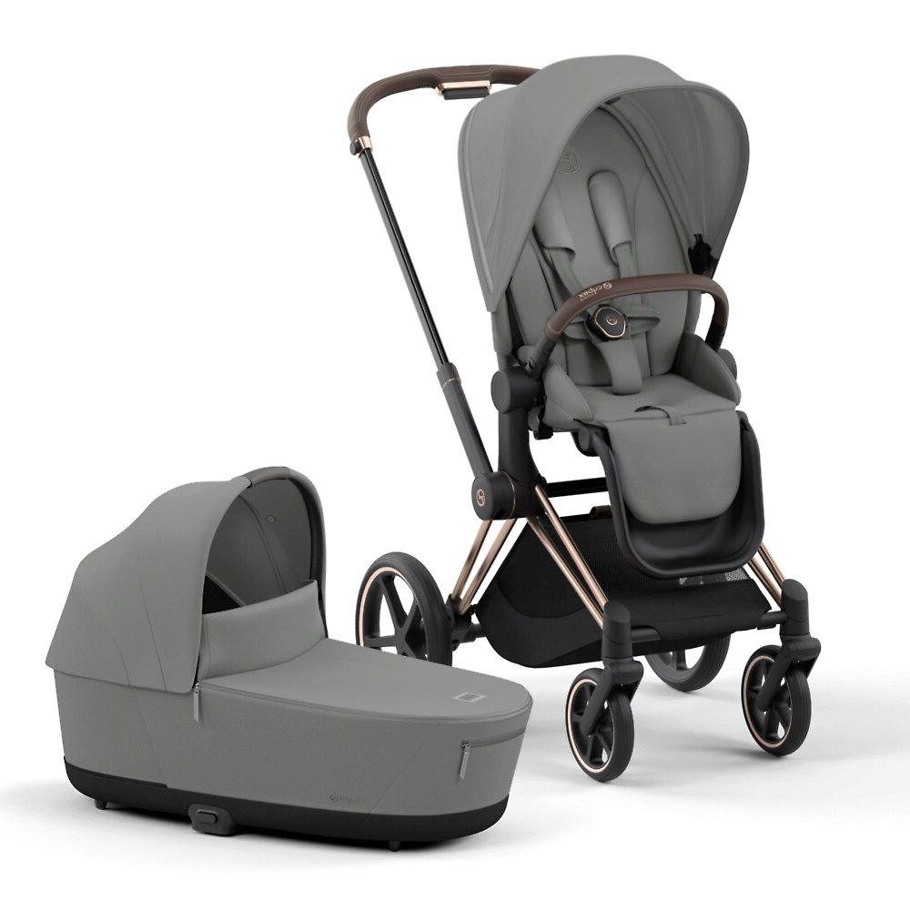 Коляска 2 в 1 Cybex Priam IV Mirage Grey рама Rosegold 1