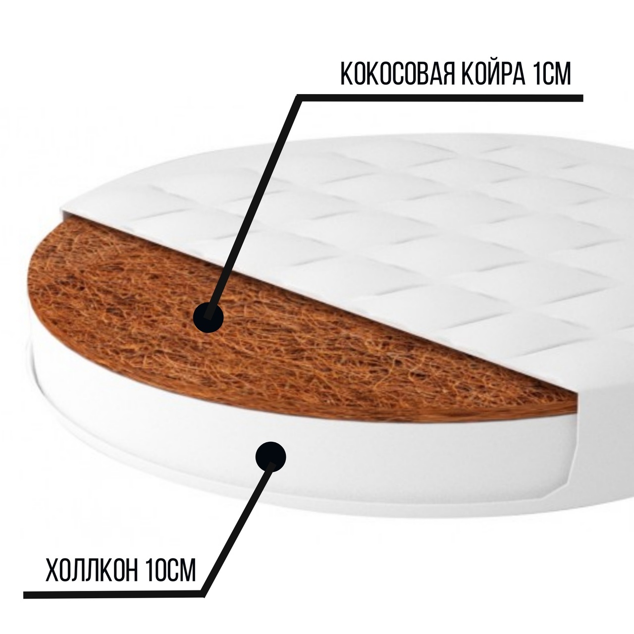 Матрас овальный "Львёнок" 125*75 2