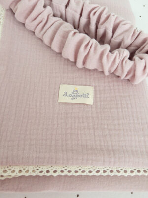 Плед муслиновый с кружевом 3