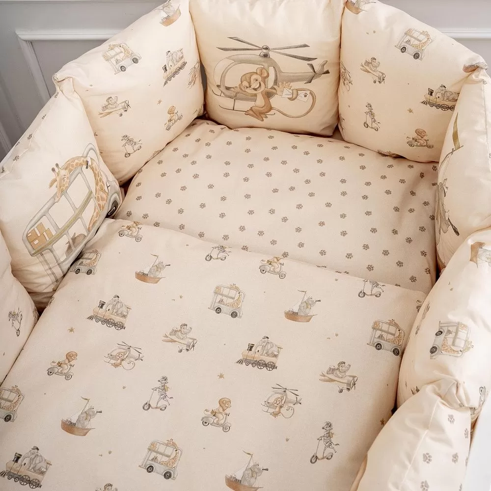 Кпб 6 предметов для овальной и круглой кроватки "Письмо другу" 9