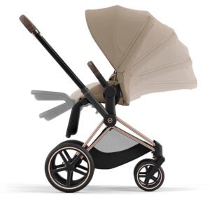 Коляска 2 в 1 Cybex Priam IV Cozy Beige рама Rosegold 22