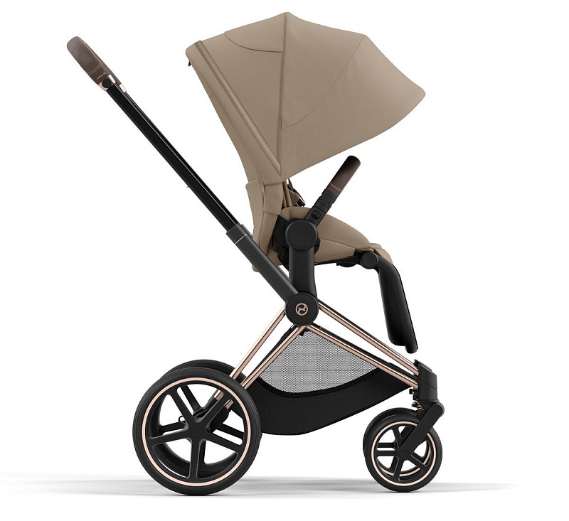 Коляска 2 в 1 Cybex Priam IV Cozy Beige рама Rosegold 13