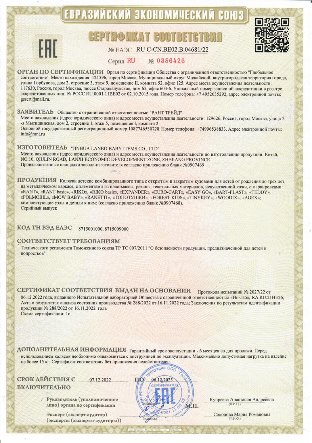 NEW серт на все коляски Китай+Польша 04681.22 (до 06.12.25)-0