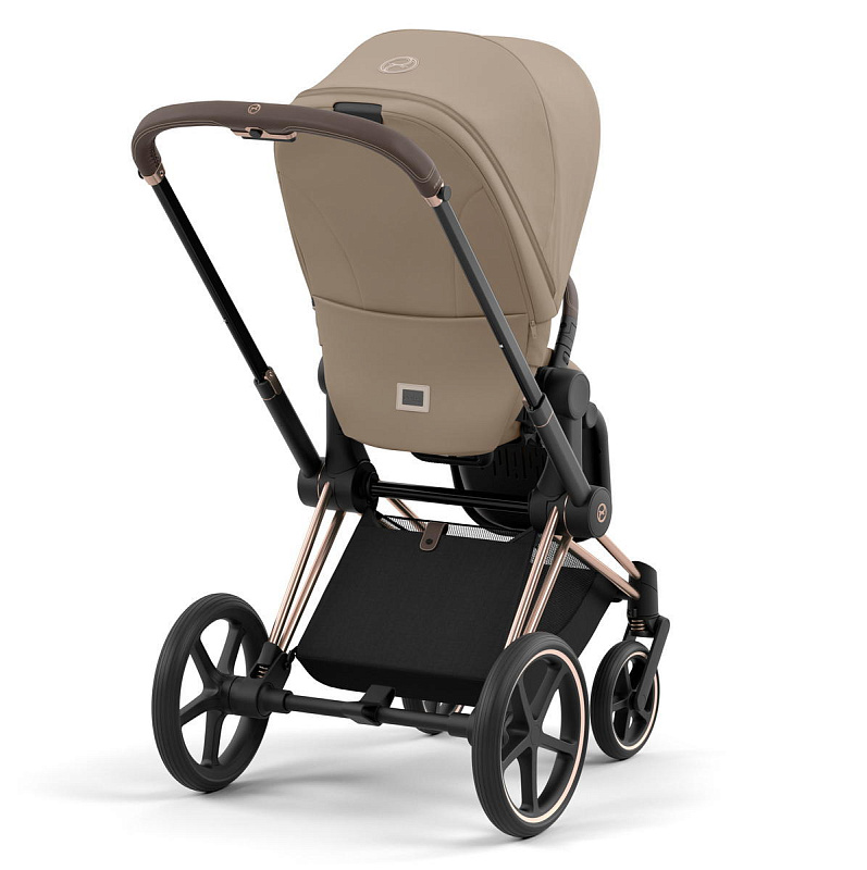 Коляска 2 в 1 Cybex Priam IV Cozy Beige рама Rosegold 11