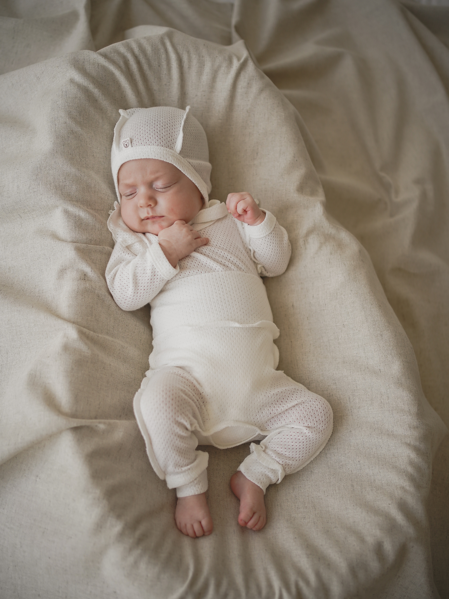 Ползунки BUNGLY "Молоко" из ажурного хлопка 0+ 2