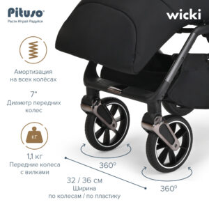 Коляска прогулочная Pituso Wicki PU 32