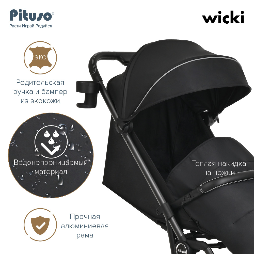 Коляска прогулочная Pituso Wicki PU 16