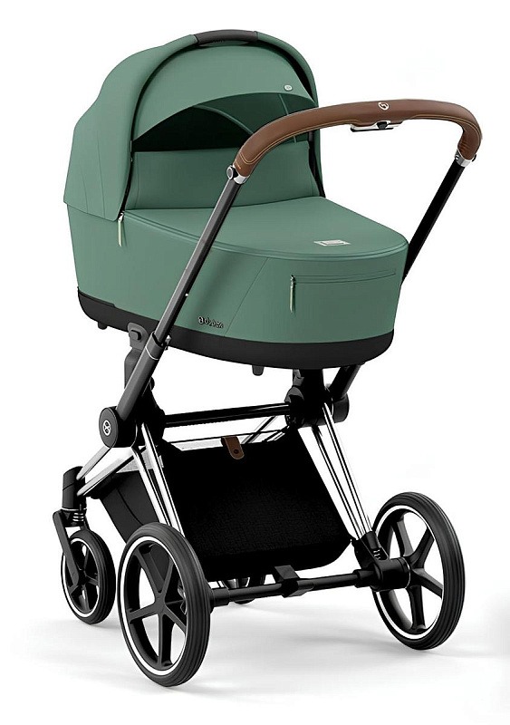 Коляска 2 в 1 Cybex Priam IV Leaf Green рама Chrome Brown 1
