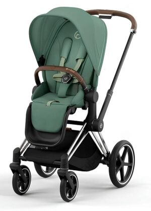 Коляска 2 в 1 Cybex Priam IV Leaf Green рама Chrome Brown 10