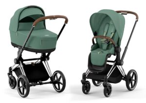 Коляска 2 в 1 Cybex Priam IV Leaf Green рама Chrome Brown 8