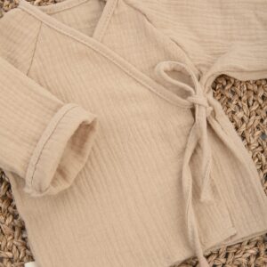 Пижама летняя для новорожденного Швейная Династия "Муслин",песочный,лето 10