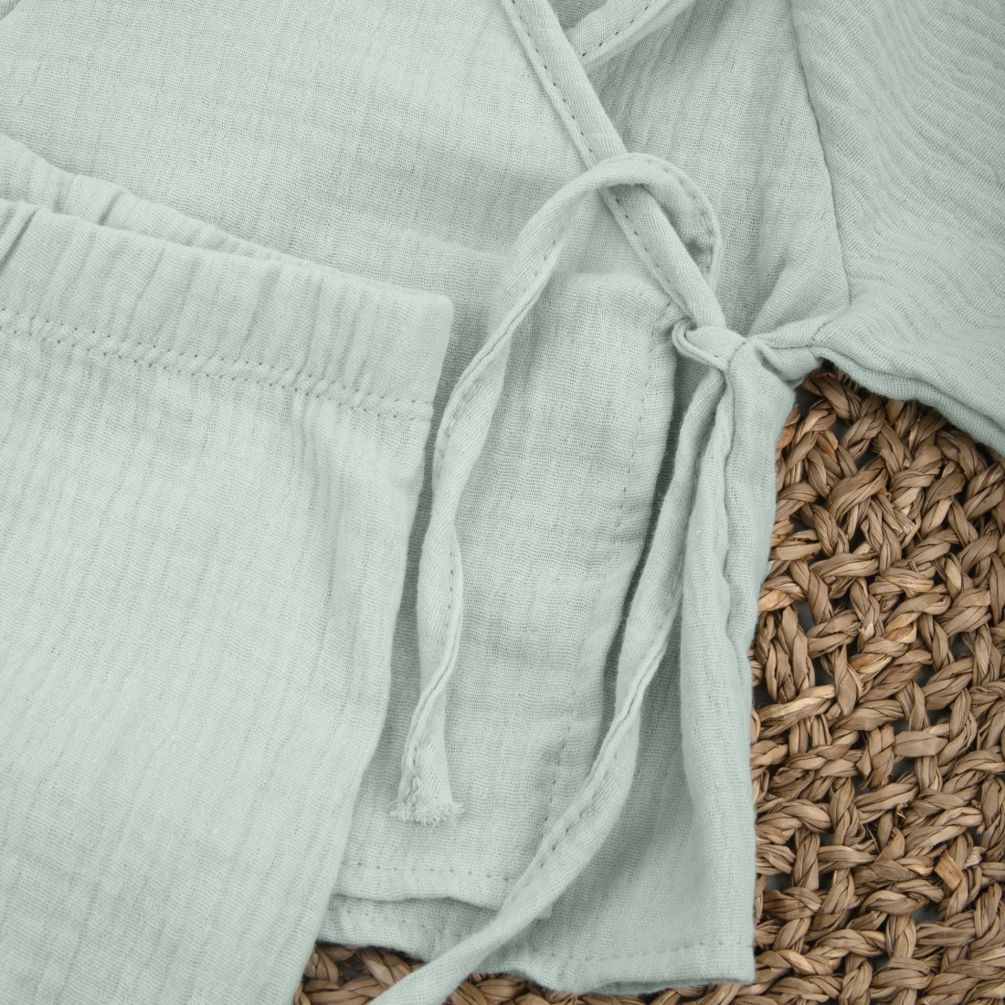 Пижама летняя для новорожденного Швейная Династия "Муслин",полынь,лето 6