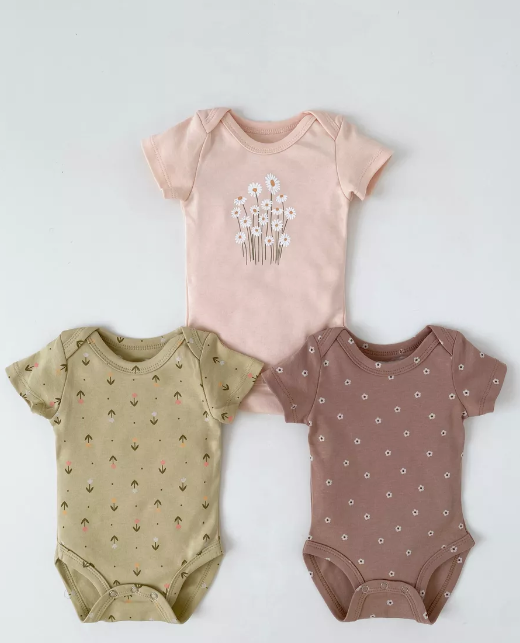 Набор из трех боди I love Carrot "Ромашки" 1