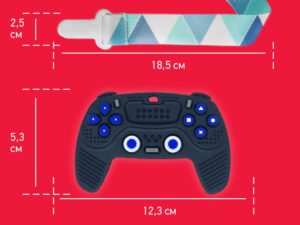 Прорезыватель Roxy Kids силиконовый Игровой джойстик с держателем в футляре 14