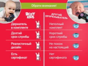 Прорезыватель Roxy Kids силиконовый Игровой джойстик с держателем в футляре 16