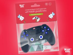 Прорезыватель Roxy Kids силиконовый Игровой джойстик с держателем в футляре 15