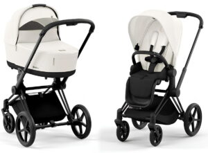 Коляска 2в1 Cybex Priam IV Off White рама Matt Black 21