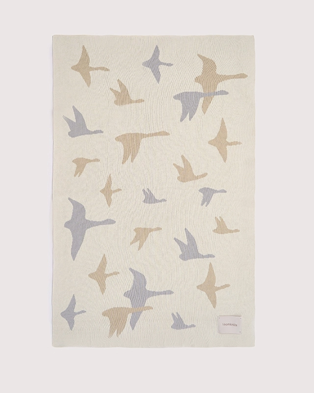 Плед детский Loomknits Экрю птицы LW5051 2