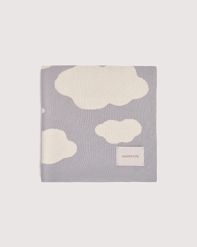 Плед детский Loomknits Серый облака LW5110 1