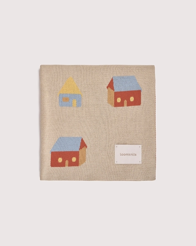 Плед детский Loomknits Мультиколор домики LW5049 1