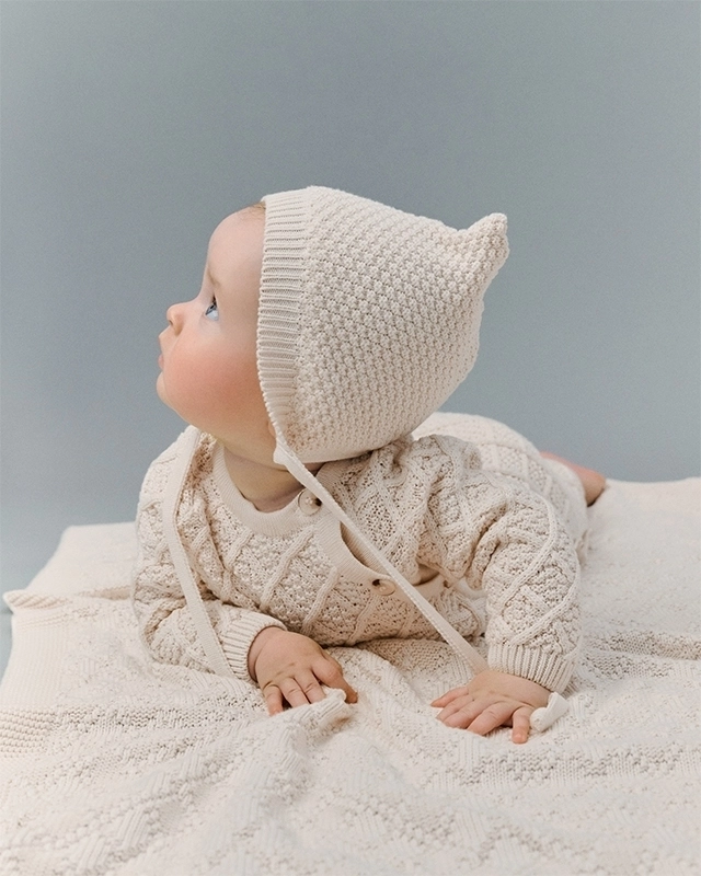 Плед детский Loomknits Экрю ажурный LW5048 3