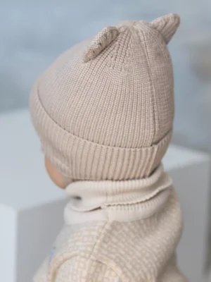 Шапка зимняя Наследник Выжанова бежевый с ушками 8