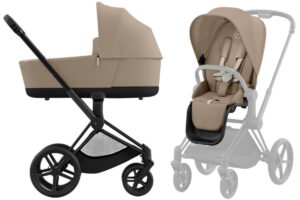 Коляска 2в1 Cybex Priam Cozy Beige рама Matt Black 30