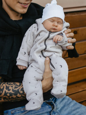 Утеплённый комбинезон с капюшоном Mjolk White Sand Moons с закрытой ножкой 18