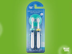 Зубная щетка для детей Roxy Kids Пингвин ультрамягкая 10000 щетинок, 2шт. 20