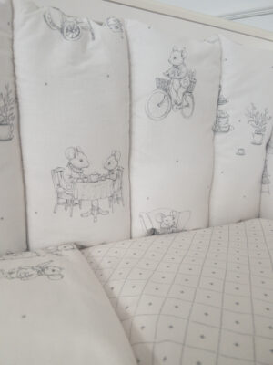 КПБ 6 предметов для прямоугольной кроватки Lappetti "Мышкины каникулы" 8