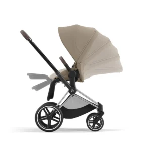 Коляска 2в1 Cybex Priam Cozy Beige рама Chrome Brown 26
