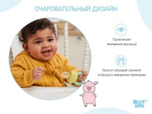 nibler_piggy_mint_a7a13dbd94 Ниблер Roxy Kids для прикорма с силиконовой сеточкой Piggy 16