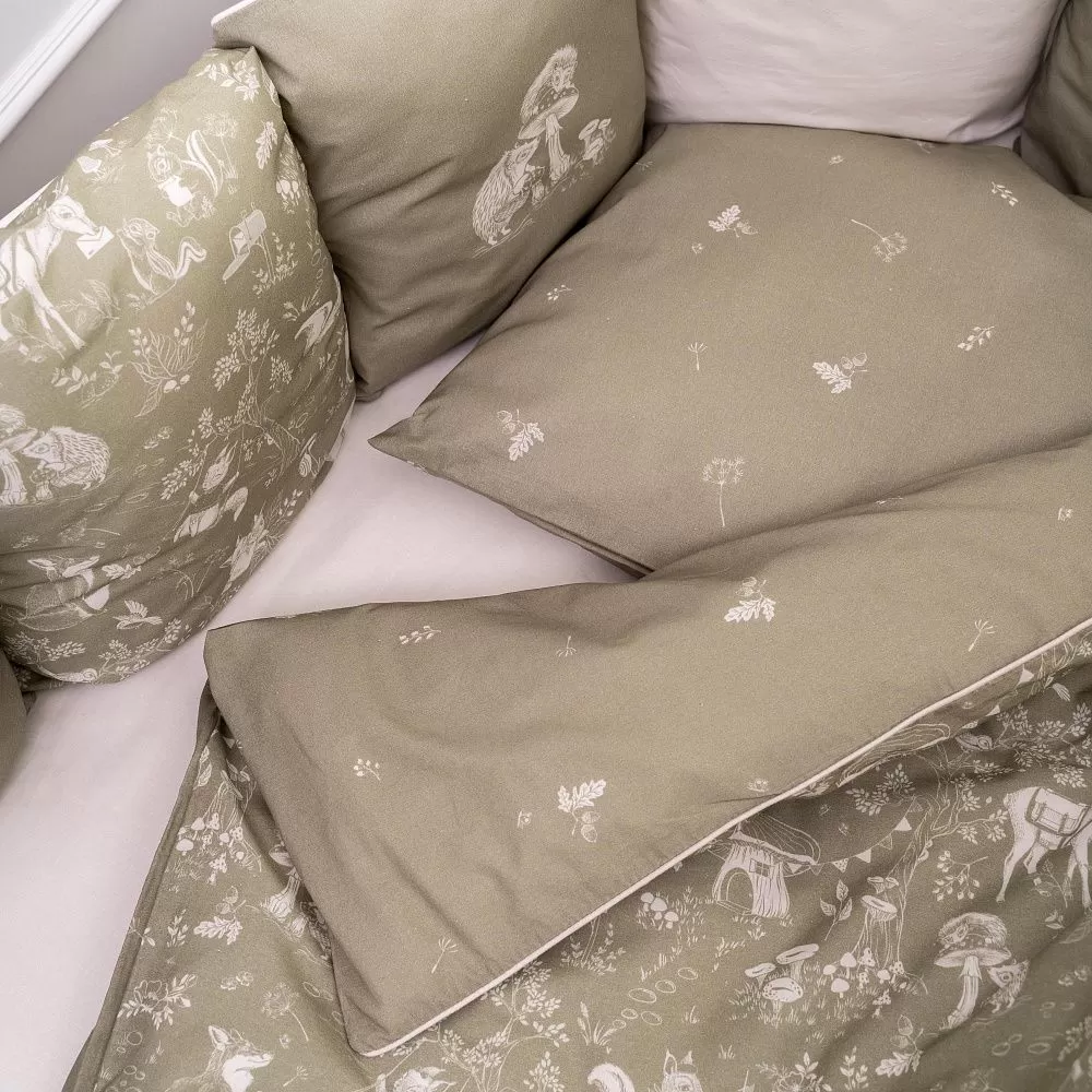 Набор Lappetti для овальной и круглой кроватки 6 предметов Лесная симфония 9