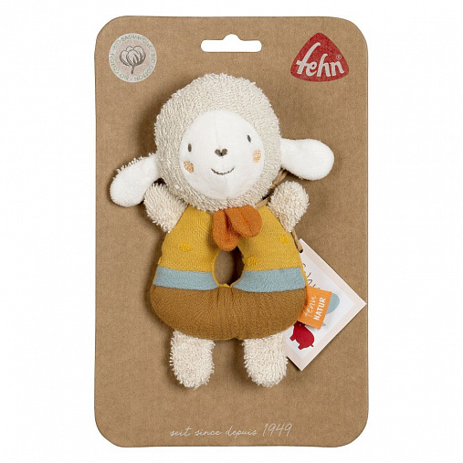 Мягкая погремушка-кольцо FEHN Овечка 6