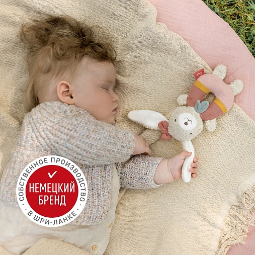 Мягкая погремушка-кольцо FEHN Зайка 4